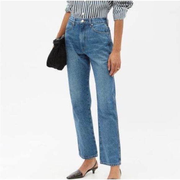 Frame Ilona Hamer High Rise Straight Jeans SZ 30 NWT Luna Wash *Flaws Cotton - Picture 2 of 16